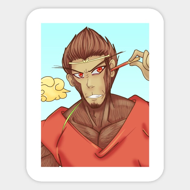 Monkey King Son Goku Sticker by heinlein